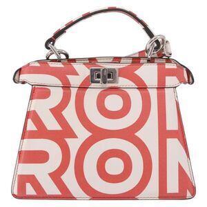 Fendi Peekaboo Leather White Leather Handbag